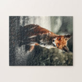Red Fox Wild Jagd Tiere Wald Landschaft Puzzle (Horizontal)