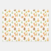 Red Fox Woodland Wildlife Pattern Geschenkpapier Set (Vorderseite 3)