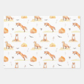 Red Fox Woodland Wildlife Pattern Geschenkpapier Set (Vorderseite 2)