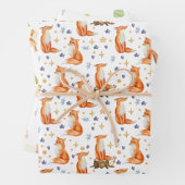 Red Fox Woodland Wildlife Pattern Geschenkpapier Set (Beispiel)