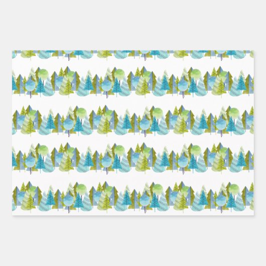 Red Fox Woodland Wildlife Pattern Geschenkpapier Set (Vorderseite 2)