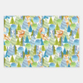 Red Fox Woodland Wildlife Pattern Geschenkpapier Set (Vorderseite)