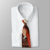 RED FOXES AMONG BLACK WHITE LEAVES AND FOLIAGE KRAWATTE (Gebunden)