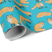 Red Foxes Geschenkpapier (Rolleneckpunkt)
