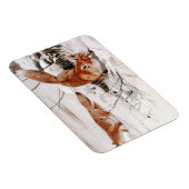 Red Foxes in the Winter Snow (by Wilhelm Kuhnert) Magnet (Rechte Seite)