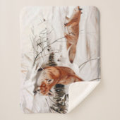 Red Foxes in the Winter Snow (by Wilhelm Kuhnert) Sherpadecke (Vorderseite)