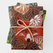 RED FOXES UNTER WEISSEN GRÜNEN BLÄTTER UND FOLIAGE (Beispiel)