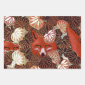 RED FOXES UNTER WEISSEN GRÜNEN BLÄTTER UND FOLIAGE (Vorderseite)