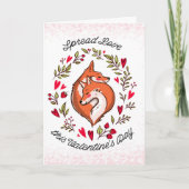 Red Foxes Valentine Liebe Karte (Vorderseite)