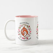 Red Foxes Valentine Liebe Zweifarbige Tasse (Links)