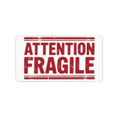 Red Fragile Handle mit Care Mailing Label Images1 Adressaufkleber (Vorne)