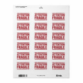 Red Fragile Handle mit Care Mailing Label Images1 Adressaufkleber (Vorne)