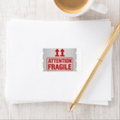 Red Fragile Handle mit Care Mailing Label images2 Adressaufkleber (Insitu)