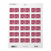 Red Fragile Handle mit Care Mailing Label Images3 Adressaufkleber (Vorne)