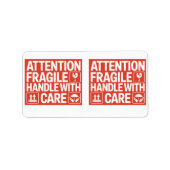 Red Fragile Handle mit Care Mailing Label Images4 Adressaufkleber (Vorne)