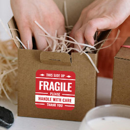 Red Fragile Label Shipping Warning Small Sticker