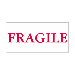 Red Fragile Permastempel