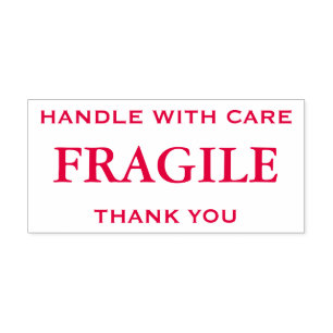 Red Fragile, vorsichtig umgehen, vielen Dank Permastempel