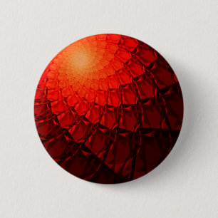Red Fraktal Pattern Button