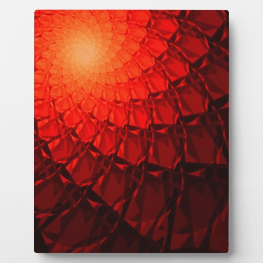 Red Fraktal Pattern Fotoplatte (Vorderseite)