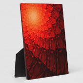 Red Fraktal Pattern Fotoplatte (Seite)