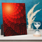 Red Fraktal Pattern Fotoplatte (Seite)