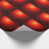 Red Fraktal Pattern Geschenkpapier (Ecke)