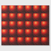 Red Fraktal Pattern Geschenkpapier (Flach)