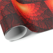 Red Fraktal Pattern Geschenkpapier (Rolleneckpunkt)