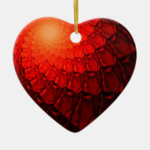 Red Fraktal Pattern Keramik Ornament (Vorne)