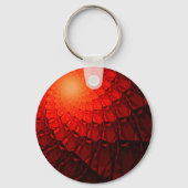 Red Fraktal Pattern Schlüsselanhänger (Vorderseite)