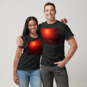 Red Fraktal Pattern T-Shirt (Unisex)