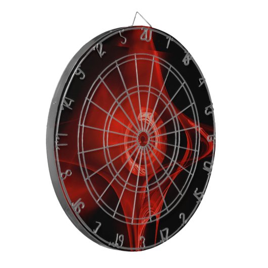 RED FRAKTAL ROSE DARTSCHEIBE (Vorderseite Links)