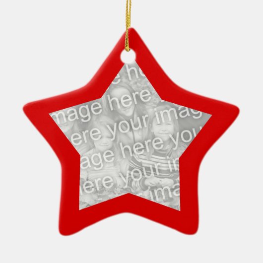 Red Frame Star Ornament (Vorne)