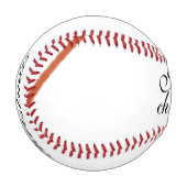 Red frame watercolor merry Christmas dd your name Baseball (Vorderseite Links)