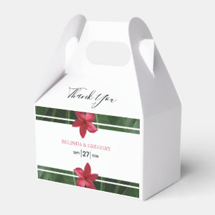 Red Frangipani Plumeria Wedding Geschenkschachtel