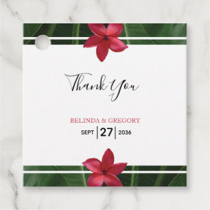 Red Frangipani Plumeria Wedding Gift Geschenkanhänger