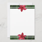 Red Frangipani Plumeria Wedding Save the Date (Rückseite)