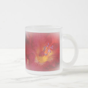 Red Freesia Blossom Mattglastasse