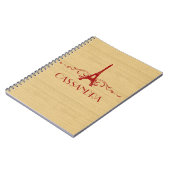 Red French Blüh Notebook Notizblock (Linke Seite)