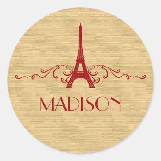 Red French Blüh Stickers (Vorderseite)