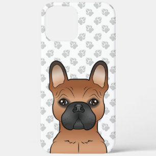Red French Bulldog Cartoon Dog & Paws Case-Mate iPhone Hülle
