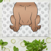 Red French Bulldog / Frenchie Cartoon Dog & Paws Geschirrtuch (Gefaltet)