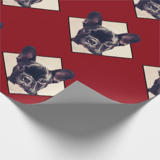Red French Bulldog Packpapier (Ecke)