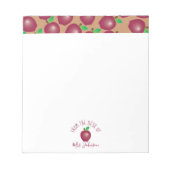 Red Fresh Apple Educator Notepad Notizblock (Vorderseite)