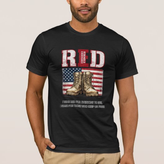 RED Friday Combat Boots T-Shirt  (Vorderseite)