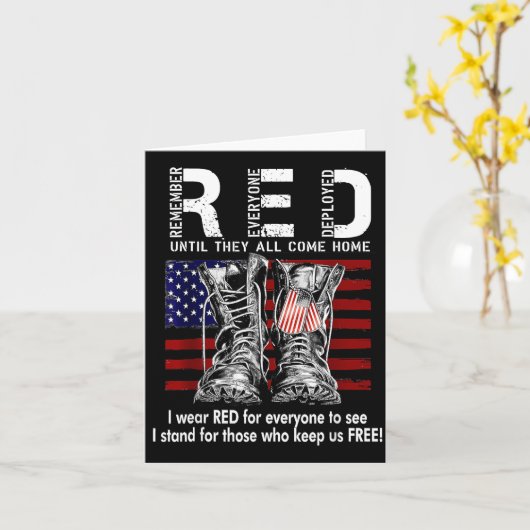 Red Friday Suprt Our Troops Until They All Come Ho Karte (Gelbe Blume)