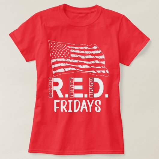 RED Fridays Denken Sie daran, dass alle Militär ei T-Shirt (Design vorne)
