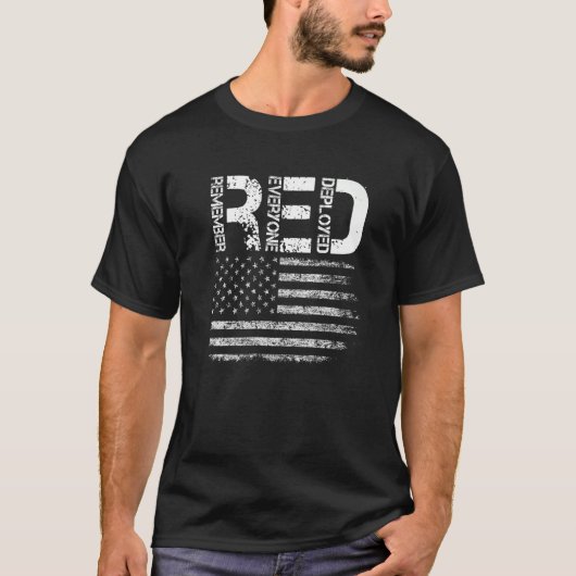 Red Fridays erinnern sich an alle, die Retro Ameri T-Shirt (Vorderseite)