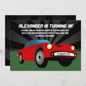 Red Frisierte Auto Sportscar Custom Einladungen zu (Vorne/Hinten)